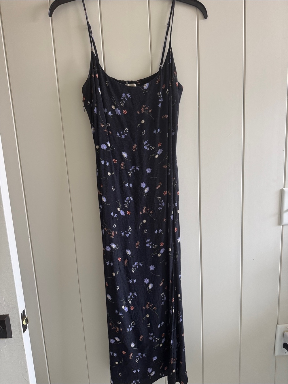 Wilfrid (Aritzia) black slip midi dress size 4